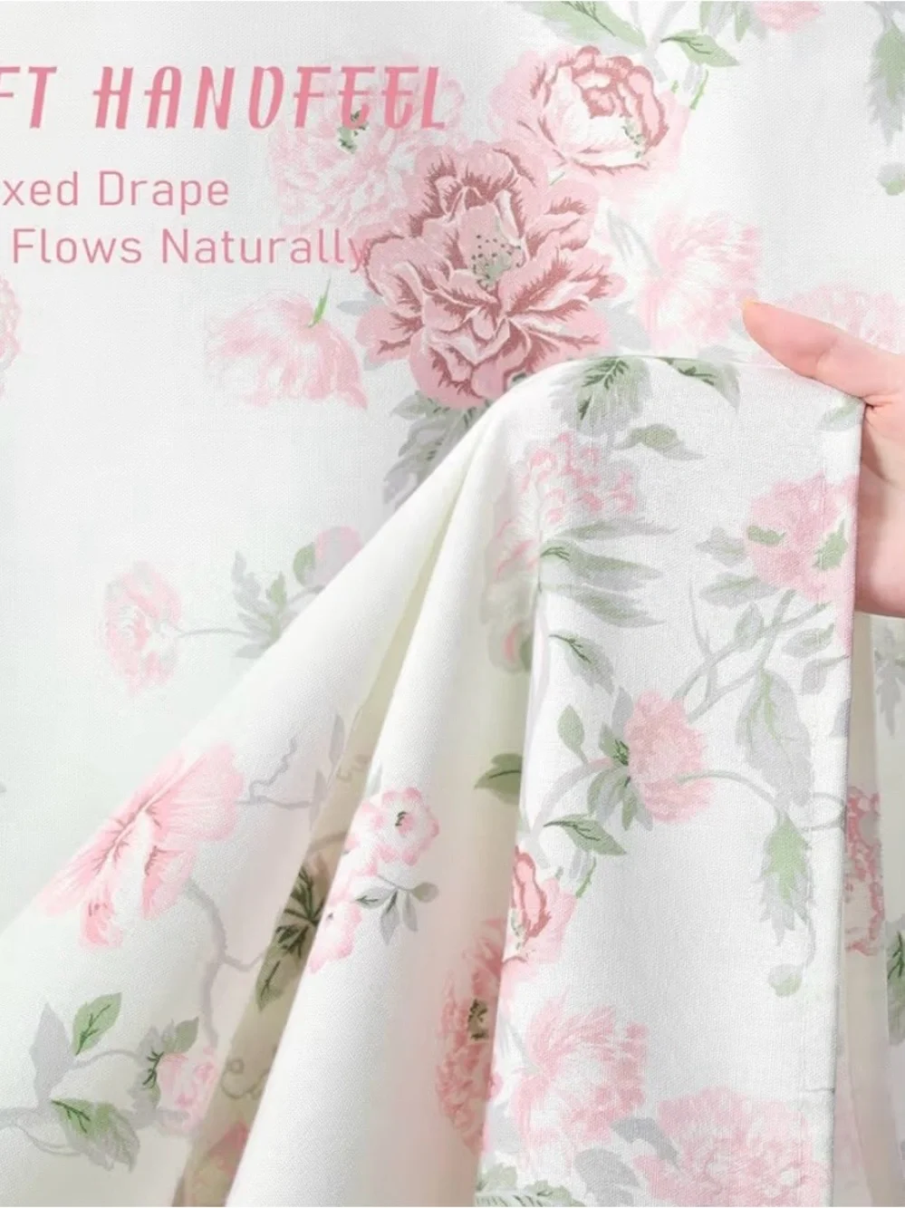 Floral Pink & Cream Shower Curtain - Classic Garden Print